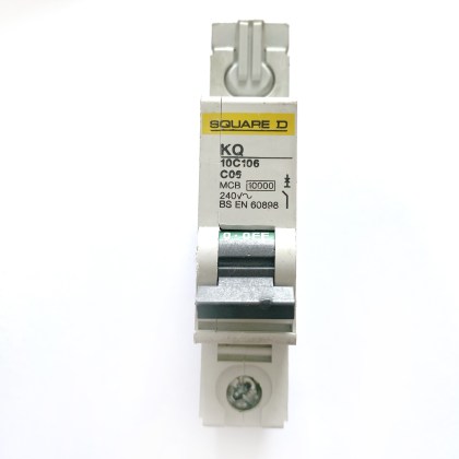 Square D KQ 10C106 C6 6A 6 Amp MCB Circuit Breaker Type C
